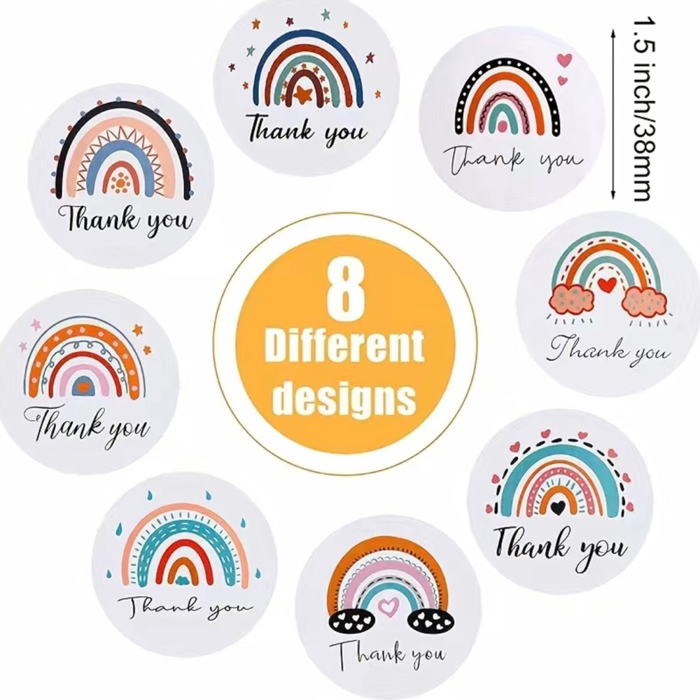1.5” Thank You boho stickers | 60 pieces NIP